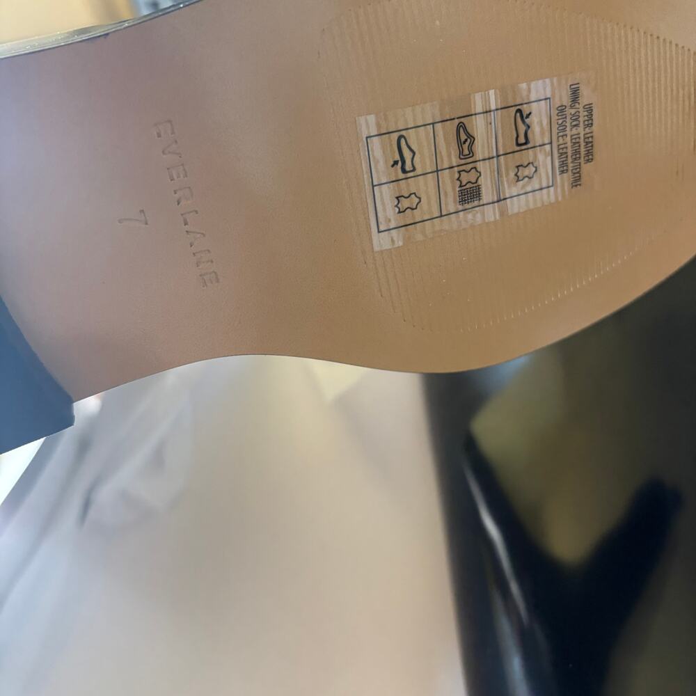Everlane Riding Boots 7 Black NWT Leather Tall Knee High Equestrian Academia - Picture 7 of 8